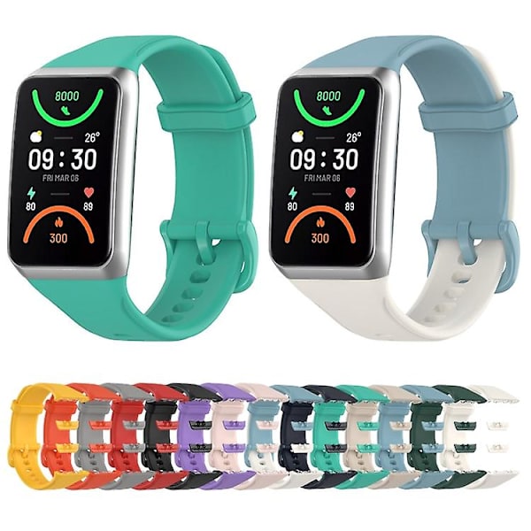 För Oppo Band 2 Solid Color Mjuk Silikon Armband LVK Grey