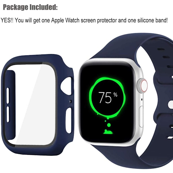 Klocka [Band ingår] Kompatibel med Apple Watch Series 6/SE/ case /4