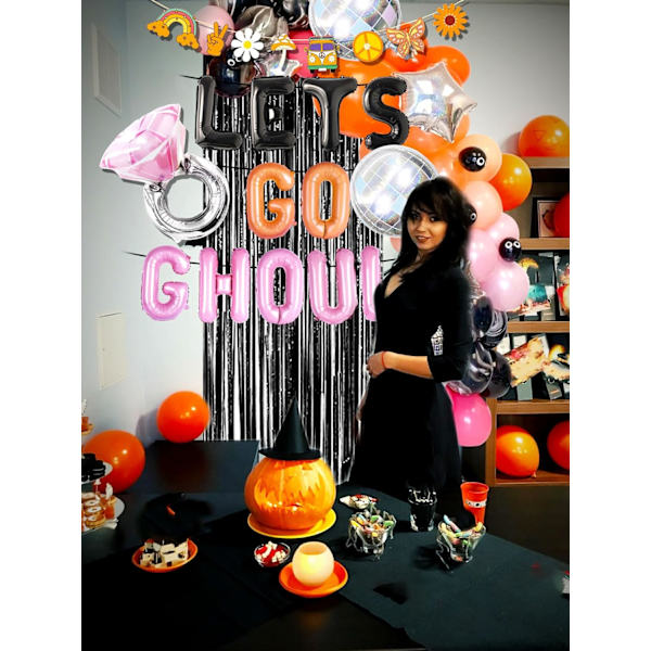 16 st Lets Go Ghouls Party Dekorationer Boos Before I Dos Ballonger Halloween Brud Dusch Möhippa Förlovning Bach Dekor