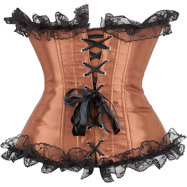 Plus Size Korsetter för Kvinnor Blommig Overbust Korsett Topp Bustier Lingeire
