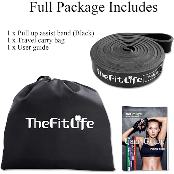 Motståndsdragstång - Dragstångshjälp för träning, långa träningsband för kroppssträckning, styrketräning, fitnessträning, med svart