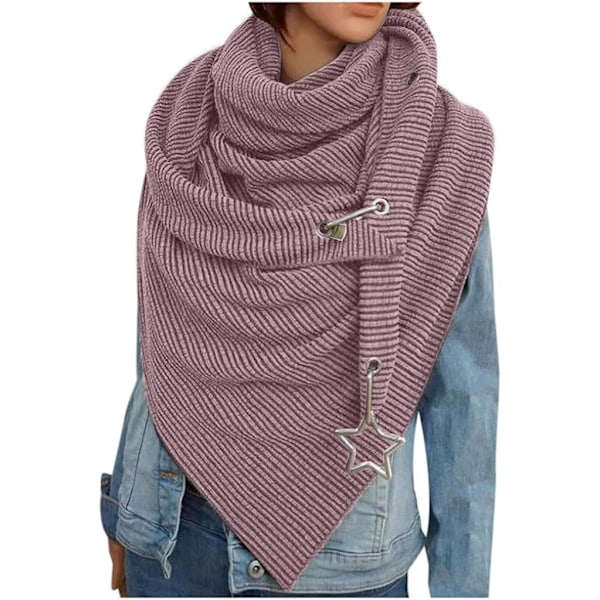 Dam Scarf Triangle Scarf Stor Elegant Färgglad Fjäder Tryck Knapp