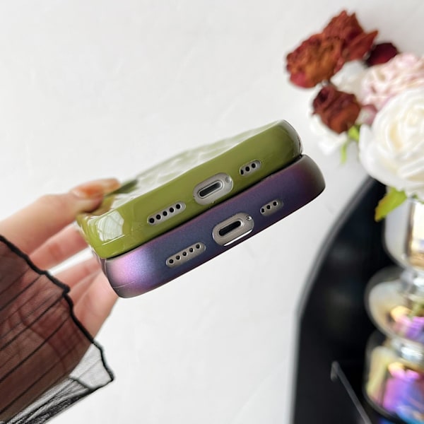 til iPhone 13 Case, Vandbølge Mønster Krøllet Bølge Ramme Blød Kompatibel med iPhone Case (Hvid, iPhone 13) Hvid