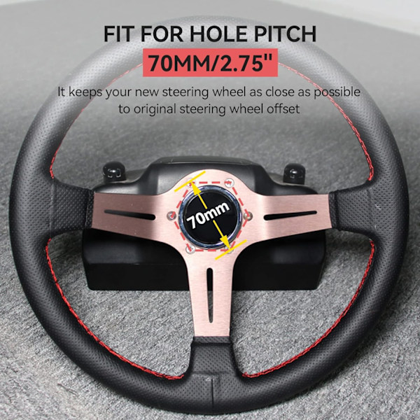 Adapterplatta för ratt till Logitech G25 G27 Sparco Stock Set 70MM