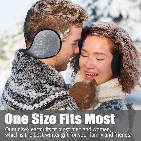 2-pack fleece öronvärmare - vintertillbehör