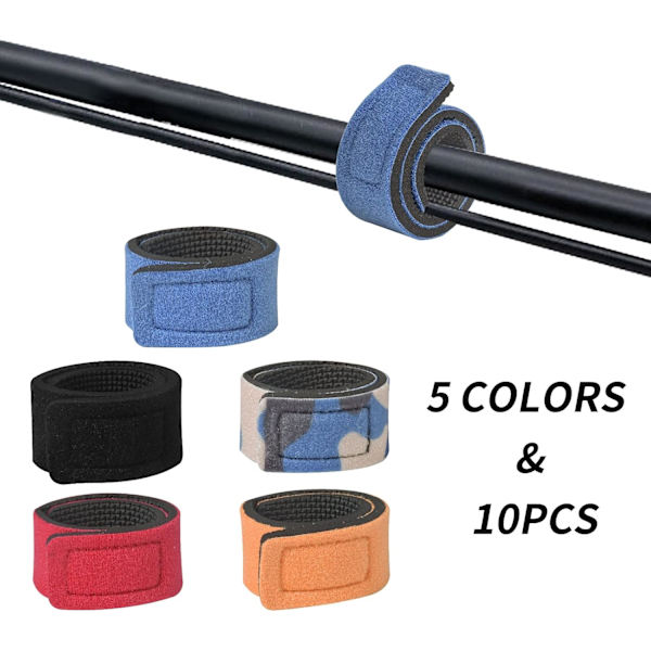 Fiskspö bälten knytband - 10 ST Elastic Magic Bait Strap