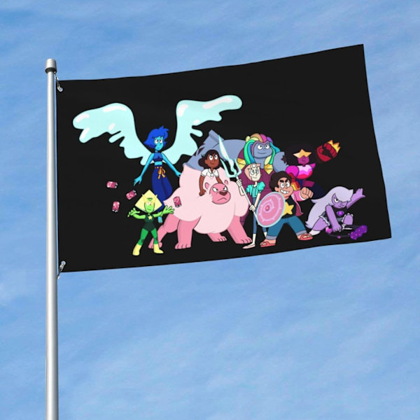 Steven Anime Universe  3x5 Ft Banner Have Dekoration Tryk s med Metal Øjer Sort Sort