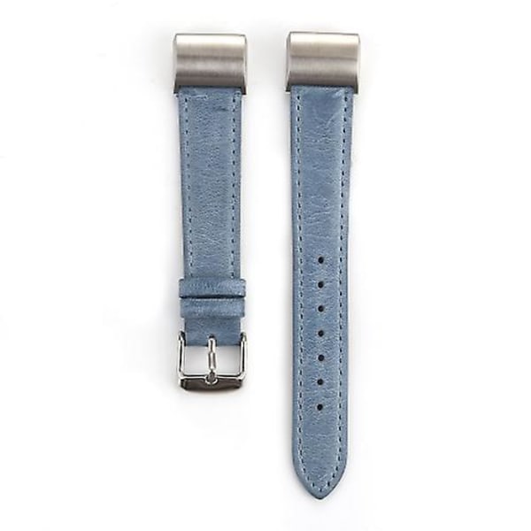 For Fitbit Charge 2 Fresh Style Leather Watch Band MHT Blue