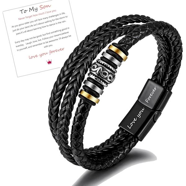 Inspirerande läderarmband för son och barnbarn