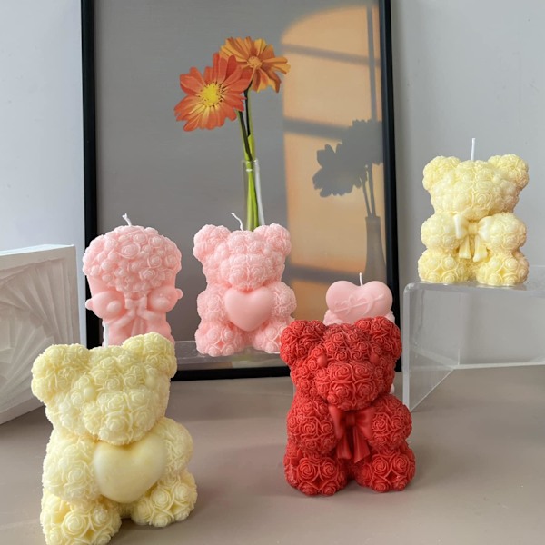 Forme, 3D Sløjfe Rose Bjørn JDH Forme