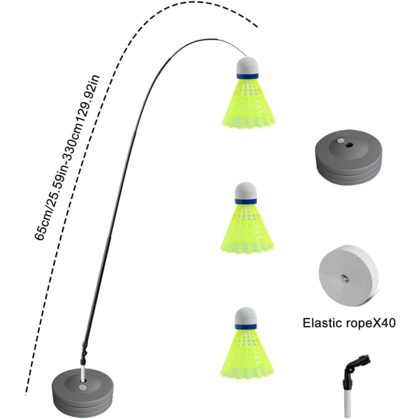 Badminton träningsverktyg Badminton träningshjälpmedel Singel badminton träningsutrustning Justerbar badminton träningsutrustning för badmintonlärlingar