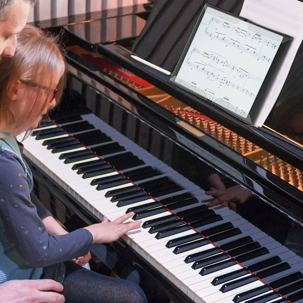 4-sidig musikmapp för noter - Fällbar svart notmapp