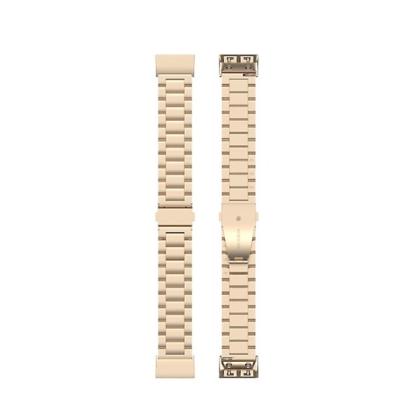 Til Garmin Forerunner 35 / 30 Universal Tre Perler Rustfrit Stål Urrem ISM Champagne Gold