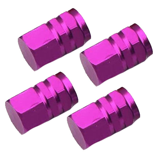 Däckventilklocka, Färgad Aluminiumlegering Däckluftventilskydd, Praktiska Bildelar Dammlock, 4st purple