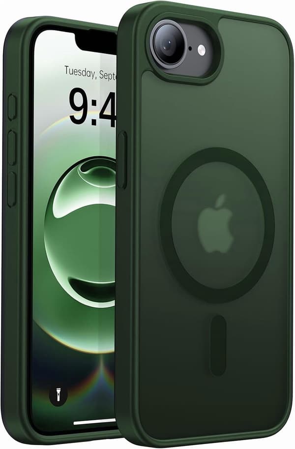 Støtsikkert magnetisk deksel til iPhone 16e (2025) - MagSafe-kompatibelt, militær beskyttelse,