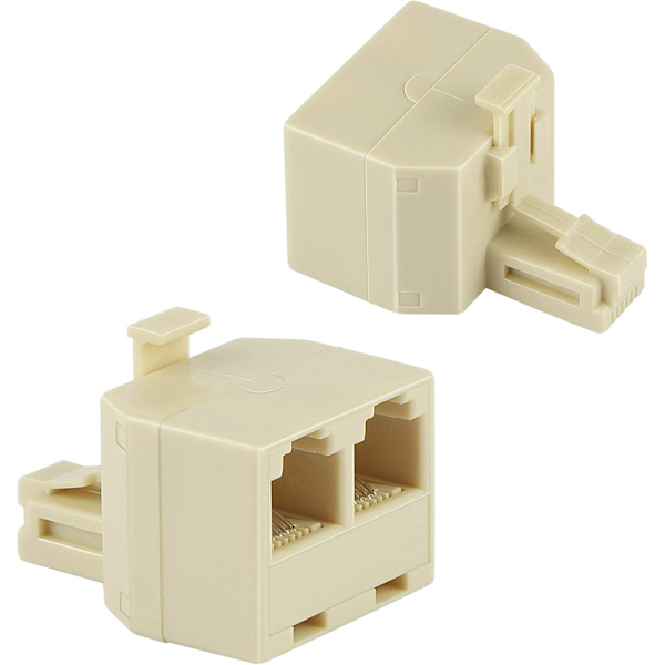 Rj11 Duplex vægudtag Adapter Dual Phone Line Splitter Wall