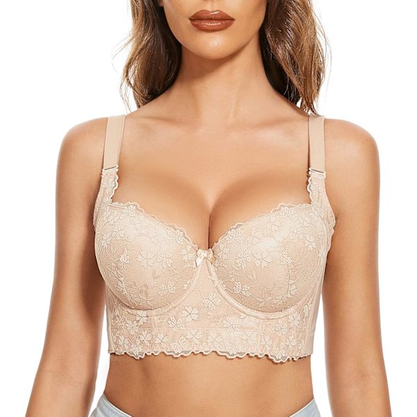 Push Up-behåar för kvinnor Korsett Topp Bustier Vadderad Bygel-behå Lägg till en kupa