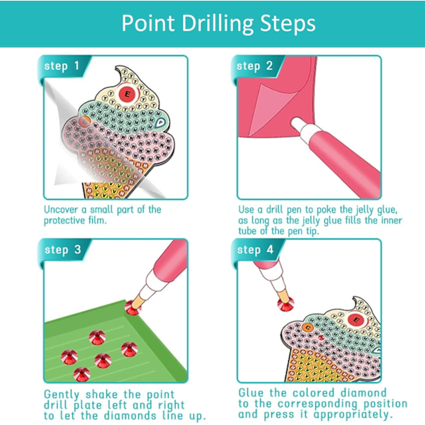 5D DIY DIAMANT Målning Påsk nyckelring kit, 15:e nyckelring bifogad anh?