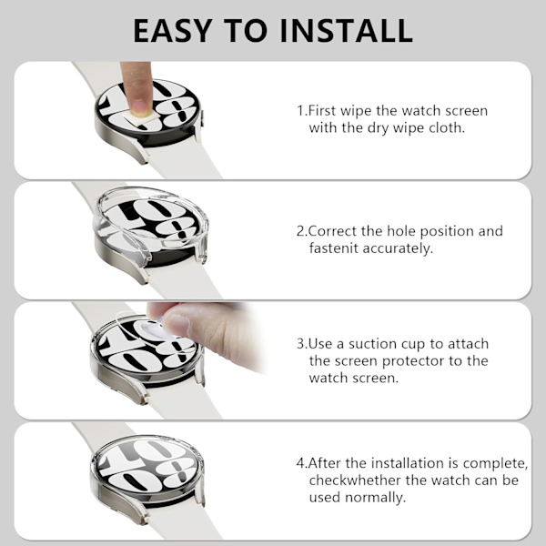 Fodral till Samsung Galaxy Watch 6 44mm, hårt PC-skydd