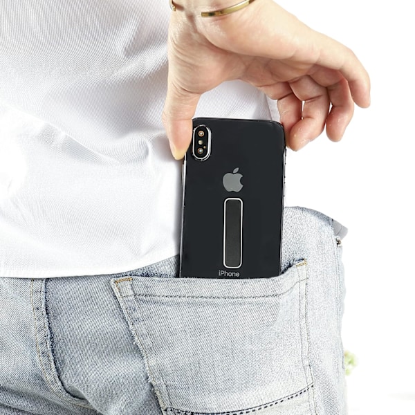 Telefonstøtte, Mobiltelefonstativ, Vinkeljusterbart, Svart Svart