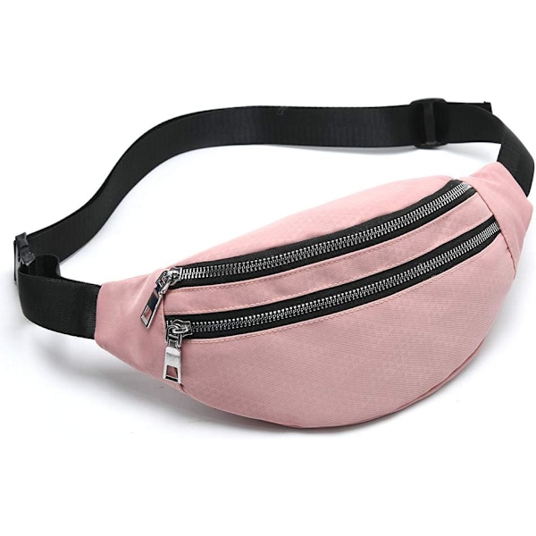 Midjeveske Fanny Pack for Menn og Kvinner Fashion Vannbestandig Hofte Bum Bag med