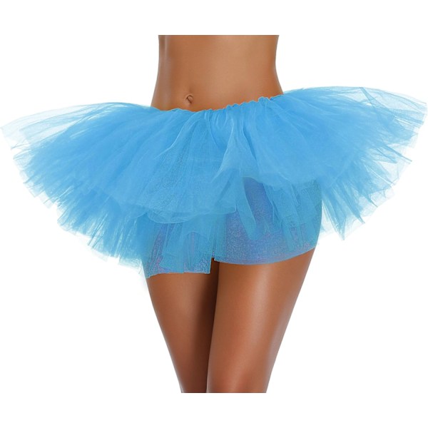 Women's. Teen. Adult Classic Elastic 3. 4. 5 Layered Tulle Tutu Skirt