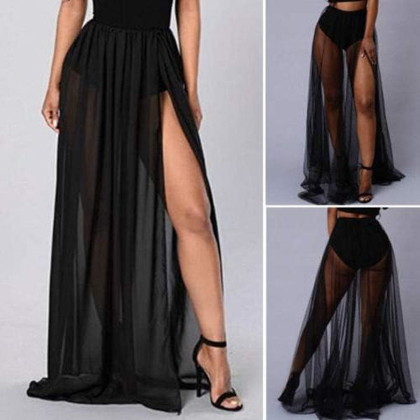 Kvinder Tulle Tutu Lange Nederdele Bryllup Fest Cocktail Prom Mesh Maxi Kjole