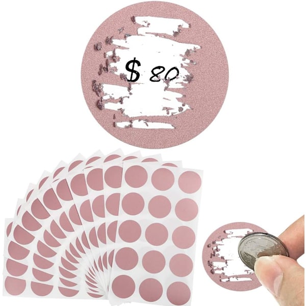 180 st Runda klistermärken 2,5 cm roséguld avskrapa etiketter