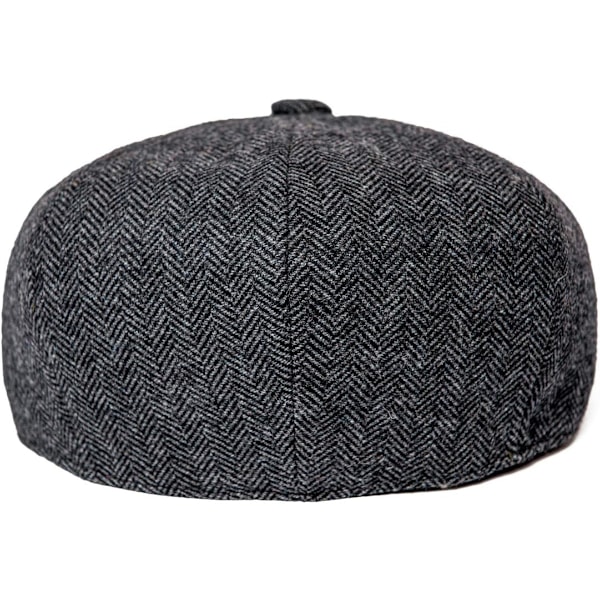 Mænds uldblanding 8 panel newsboy cap tweed hat snap skygge