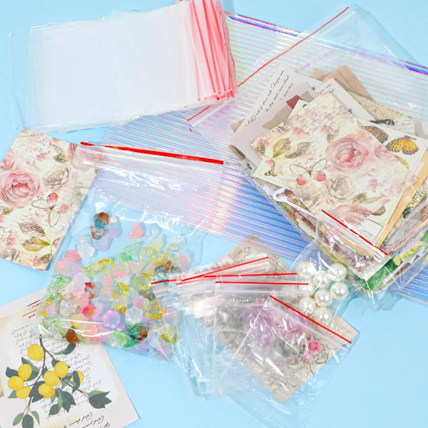 Små Ziplock-poser (800 stk.) - Gjenlukkbare plastposer for smykker og mer
