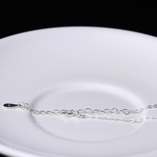 Ms blommönster fiskstjärt hänge fiskstjärt halsband kort nyckelbenkedja
