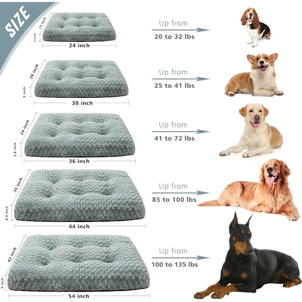 Hundeseng Mat. Hundeseng Crate Pad Kattemadras Blød Fluffy Pet Bed