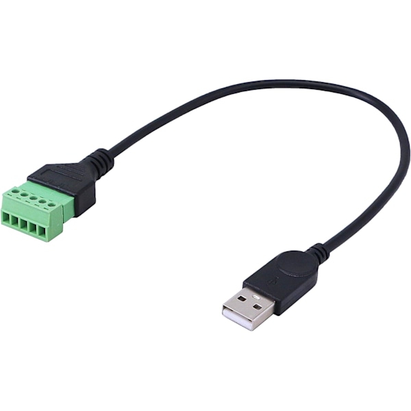 1 ft USB type A 2.0 han til 5-polet skrueterminal hun