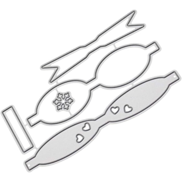 Hjärtformad rosett stansform - DIY präglingsstencil