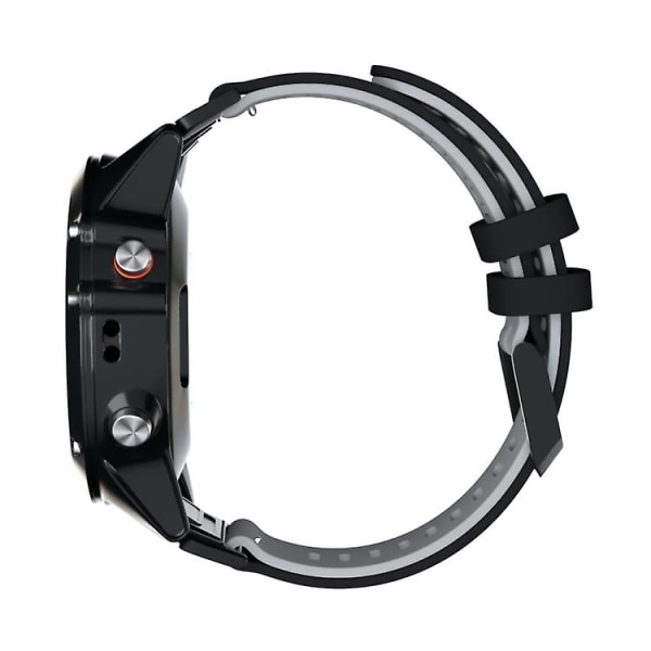Tvåfärgat silikonarmband med snabbkoppling för Garmin Fenix 7 LKS Black Grey