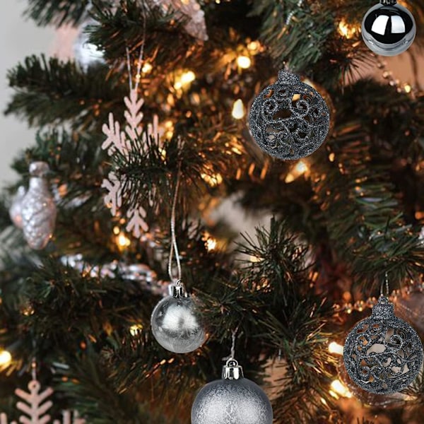 1,57\" Julgranskulor Dekorationer 42 Delar Julgranspynt Set