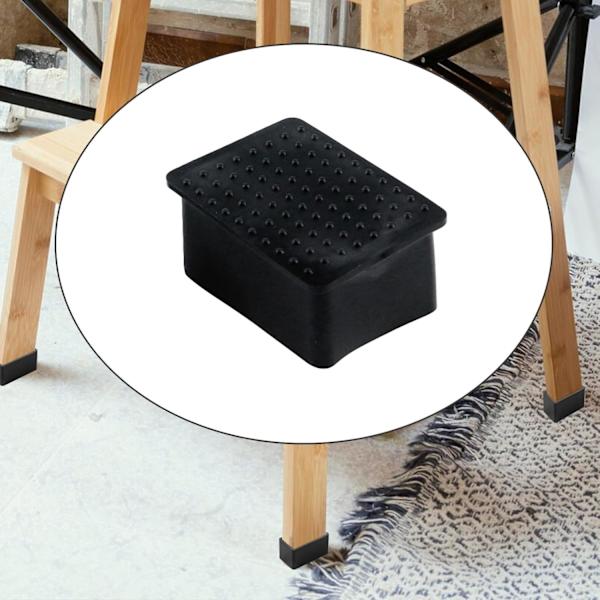 16 stk 1-1/2\" x 2-1/4\" rektangulære møbelføtter av PVC-filt, bordstolbenfot-endehetter, deksler, beskyttere, svart svart 1-1/2\" x 2-1/4\" svart