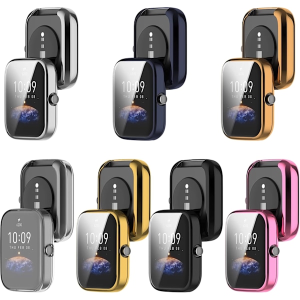 Kompatibel med Bip 3 Skal, Ultra Slim Mjukt Skärmskydd Fulltäckande Skyddsfodral Tillbehör (7-Pack) 7-Pack