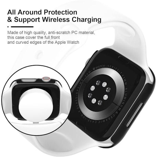 8-pack Apple Watch 45 mm fodral, ultratunt skydd (inget skärmskydd)