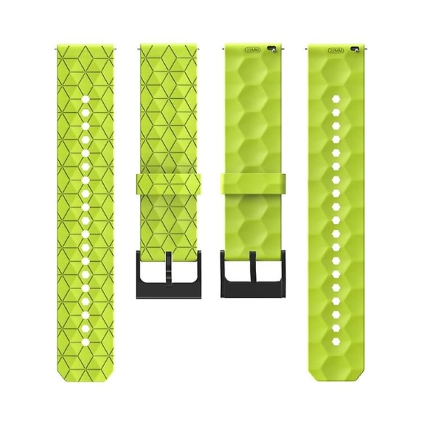 For Garminmove Luxe 20mm Fodboldmønster Ensfarvet Silikone Urrem BQW Yellow