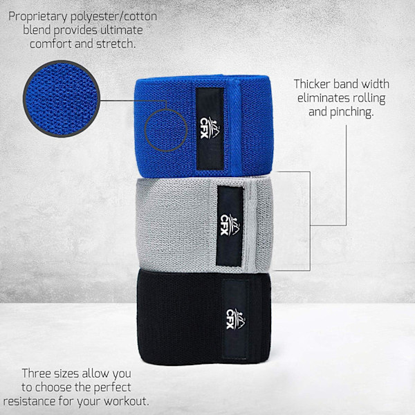 Set, Träna med halkfri design för höfter och sätesmuskler, 3 nivåer träning för kvinnor och män, skönhet för hemträning, yoga, grå, blå, svart