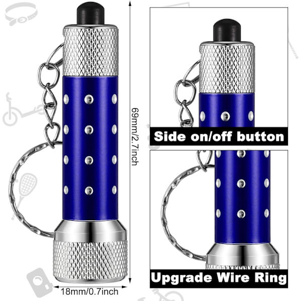 24 st Mini skruvmejsel Nyckelring LED-lampor Nyckelring Set Bulk Mini