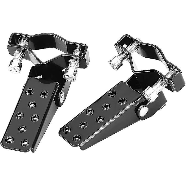 Motorcykel fodhviler, 1 par metal motorcykel klemme fodhviler Motorcykel ram fodstøtte krydspassagerer fodhviler sort