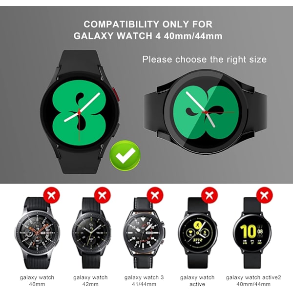 3-pack fodral för smartGalaxy Watch 4 40mm/44mm, mjuk TPU