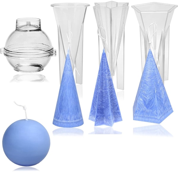 4 stk. forme sæt - Plast lysfremstillingssæt - DIY lys
