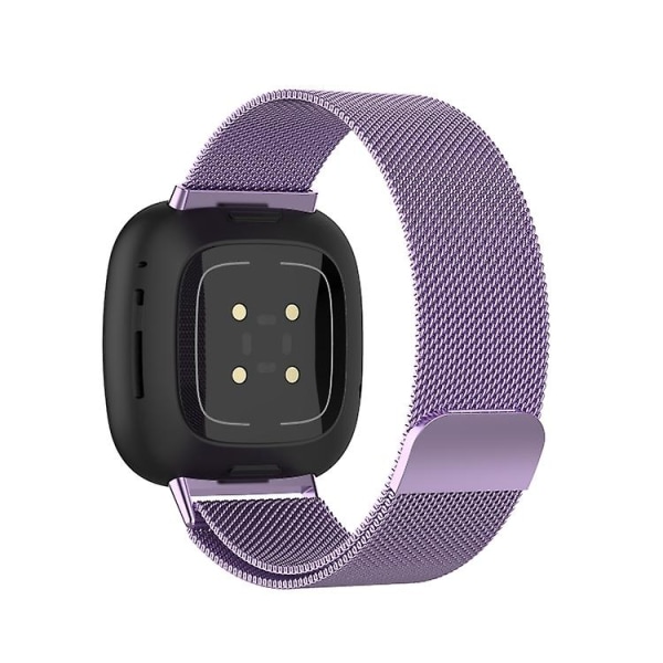 Til Fitbit Versa 3 / Fitbit Magnetisk Milano Urrem BYF Light Purple