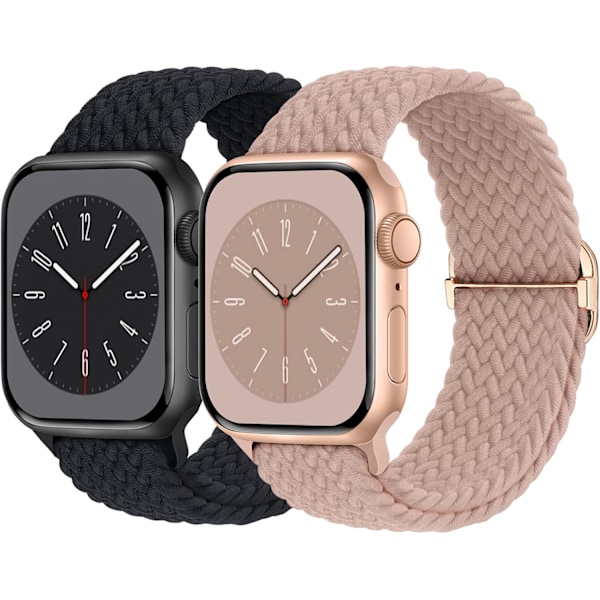 Flätad Solo Loop kompatibel med Apple Watch Band 42 mm