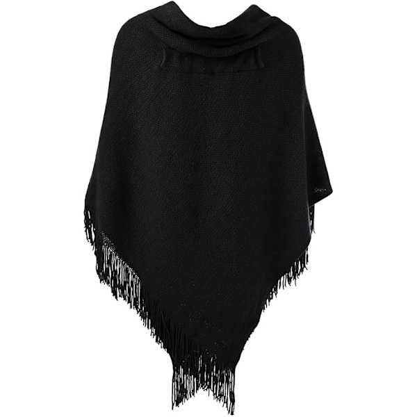 Snygg Hornknapp Rutig Poncho V-ringning, V-fåll