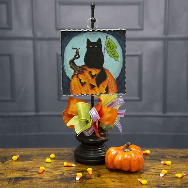 The Round Top Collection Mini Gallery Boo Cat 6\" x 1\" x 7,     Temaindretning, Metal & Træ Hamilton Boo Cat Hamilton Boo Cat