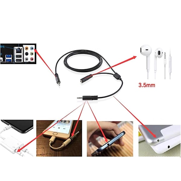 2m Chat Link Adapterkabel för 3,5 mm hane adapterkabel för X Bo